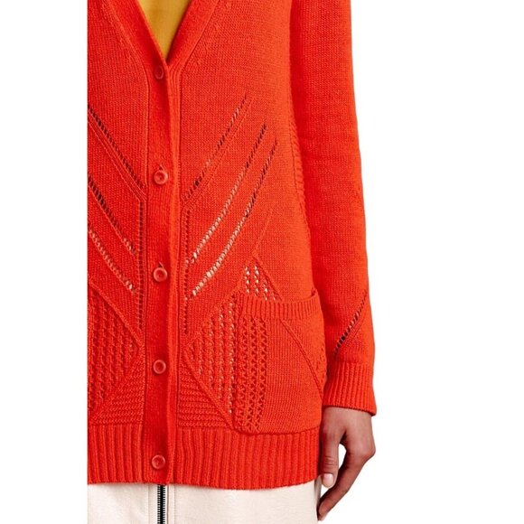 Anthropologie Elin Cardigan by Moth Knitted Red Size XSmall - Picture 2 of 12